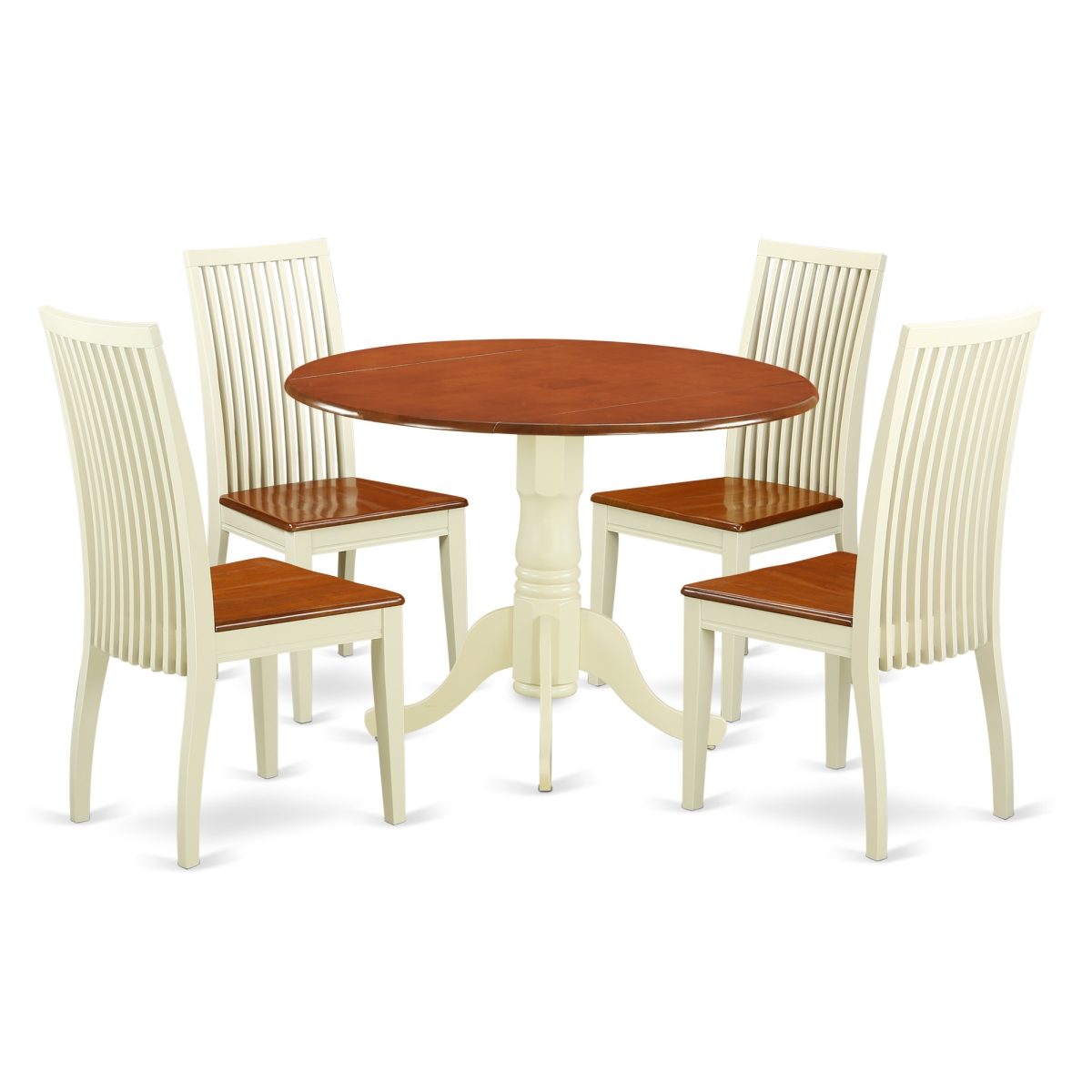 Picture of East West Furniture DLIP5-BMK-W 5 Piece Dublin Kitchen Table Set