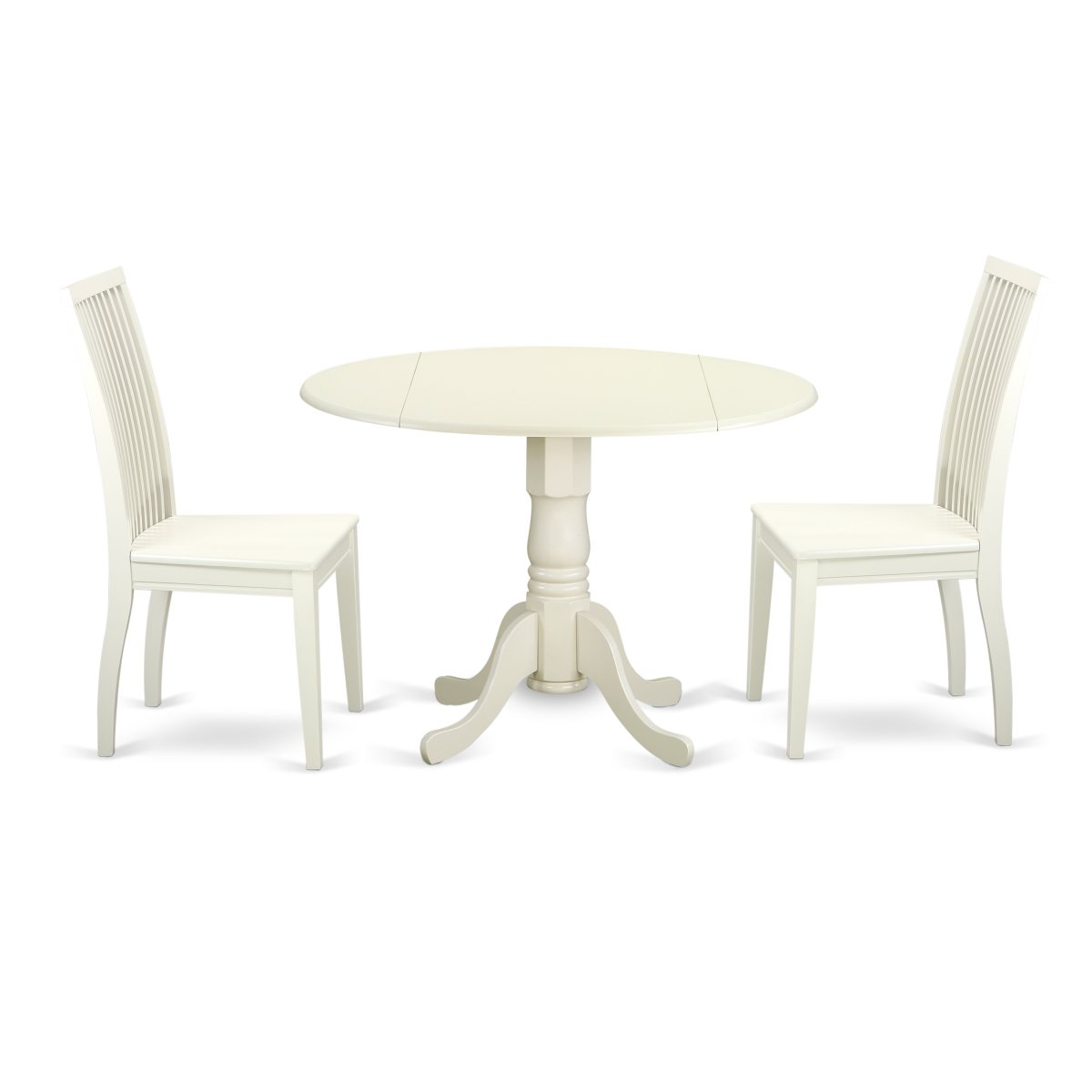 Picture of East West Furniture DLIP3-LWH-W 3 Piece Dublin Kitchen Table Set