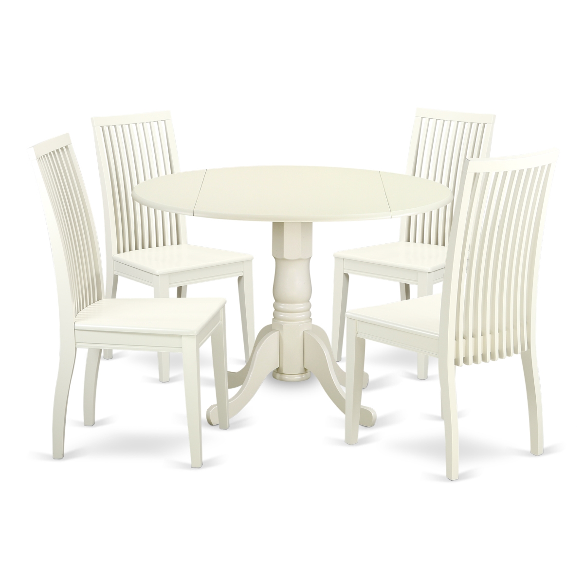 Picture of East West Furniture DLIP5-LWH-W 5 Piece Dublin Kitchen Table Set