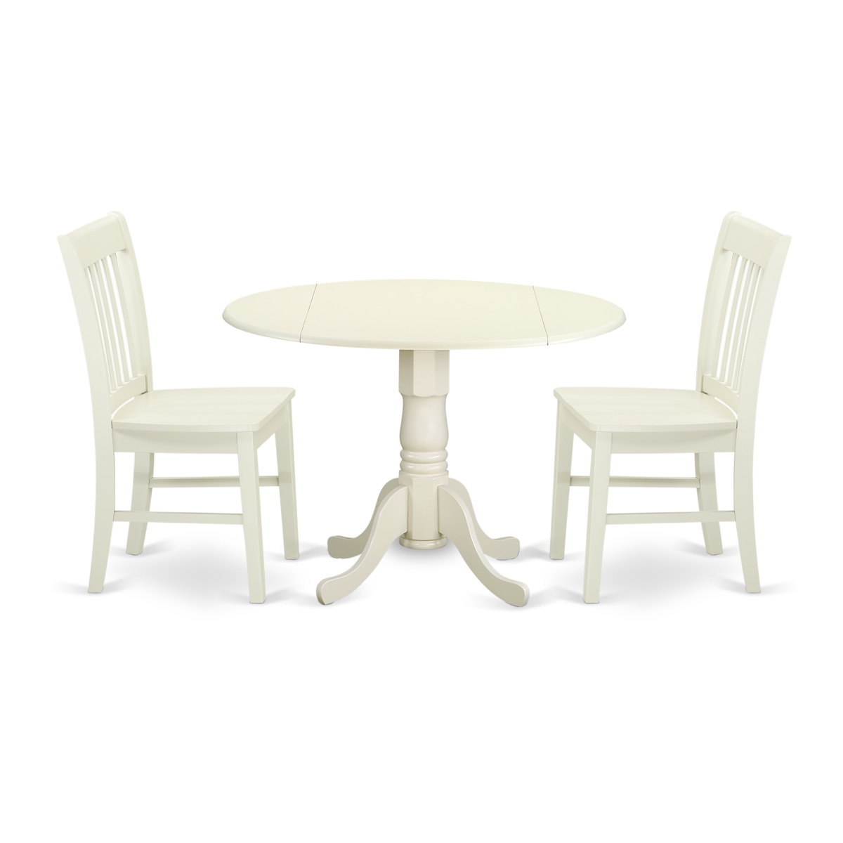 Picture of East West Furniture DLNO3-LWH-W 3 Piece Dublin Kitchen Table Set