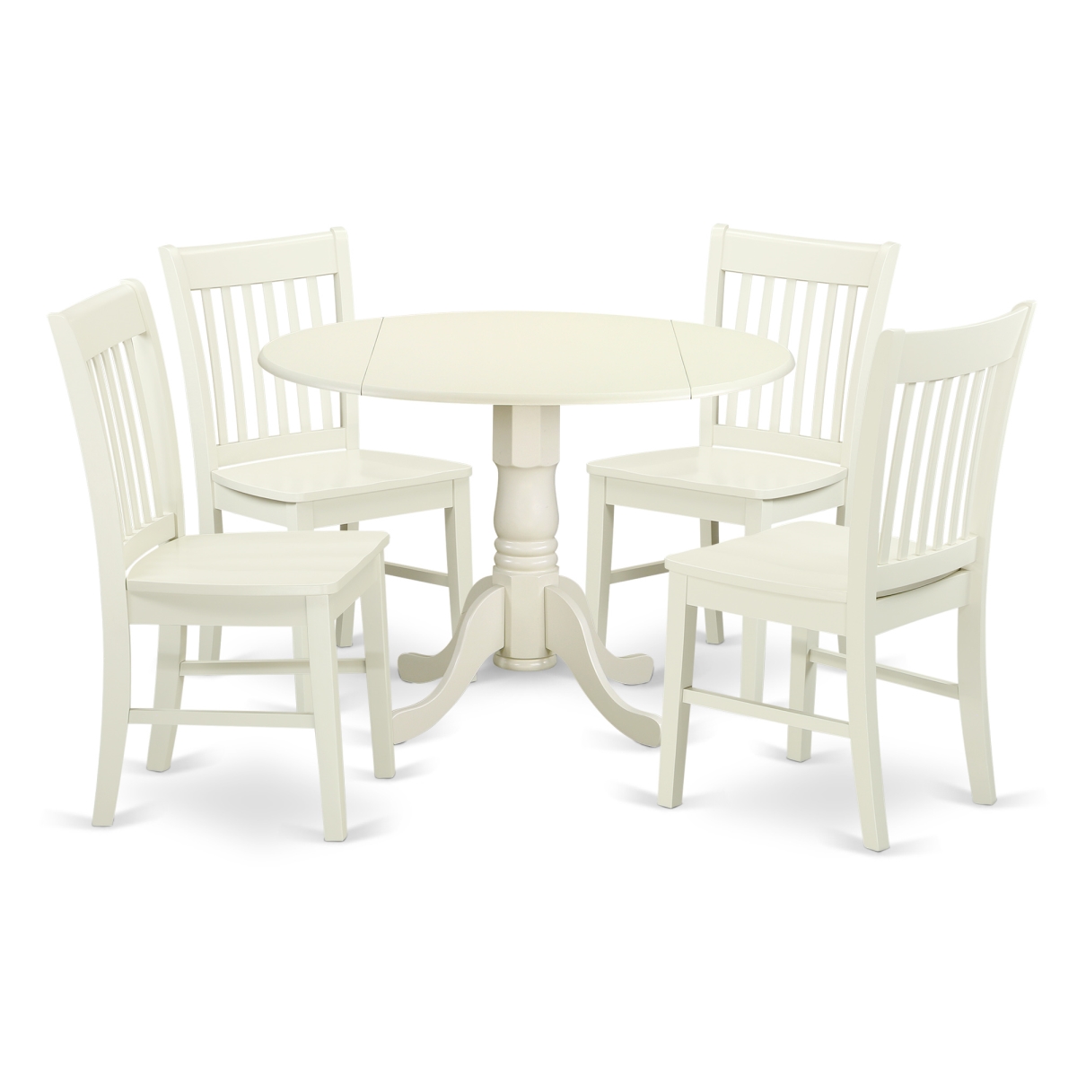 Picture of East West Furniture DLNO5-LWH-W 5 Piece Dublin Kitchen Table Set