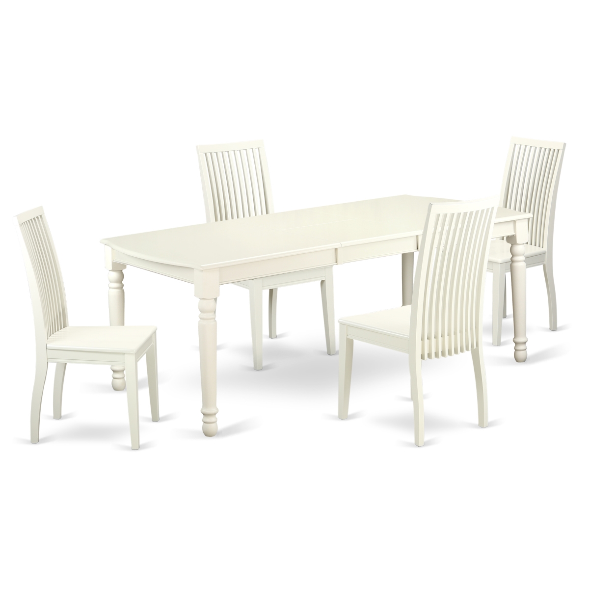 Picture of East West Furniture DOIP5-LWH-W 5 Piece Kitchen Tables & Chair set&#44; Linen White