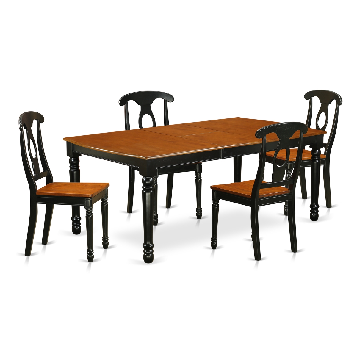 DOKE5-BCH-W 5 Piece Kitchen Tables & Chair set, Black & Cherry -  East West Furniture