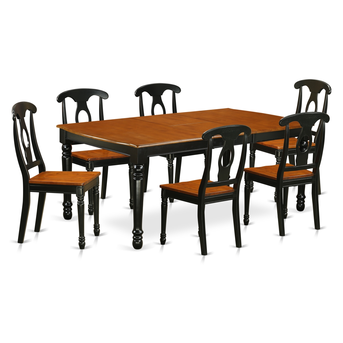 7 Piece Kitchen Tables & Chair set - Black & Cherry