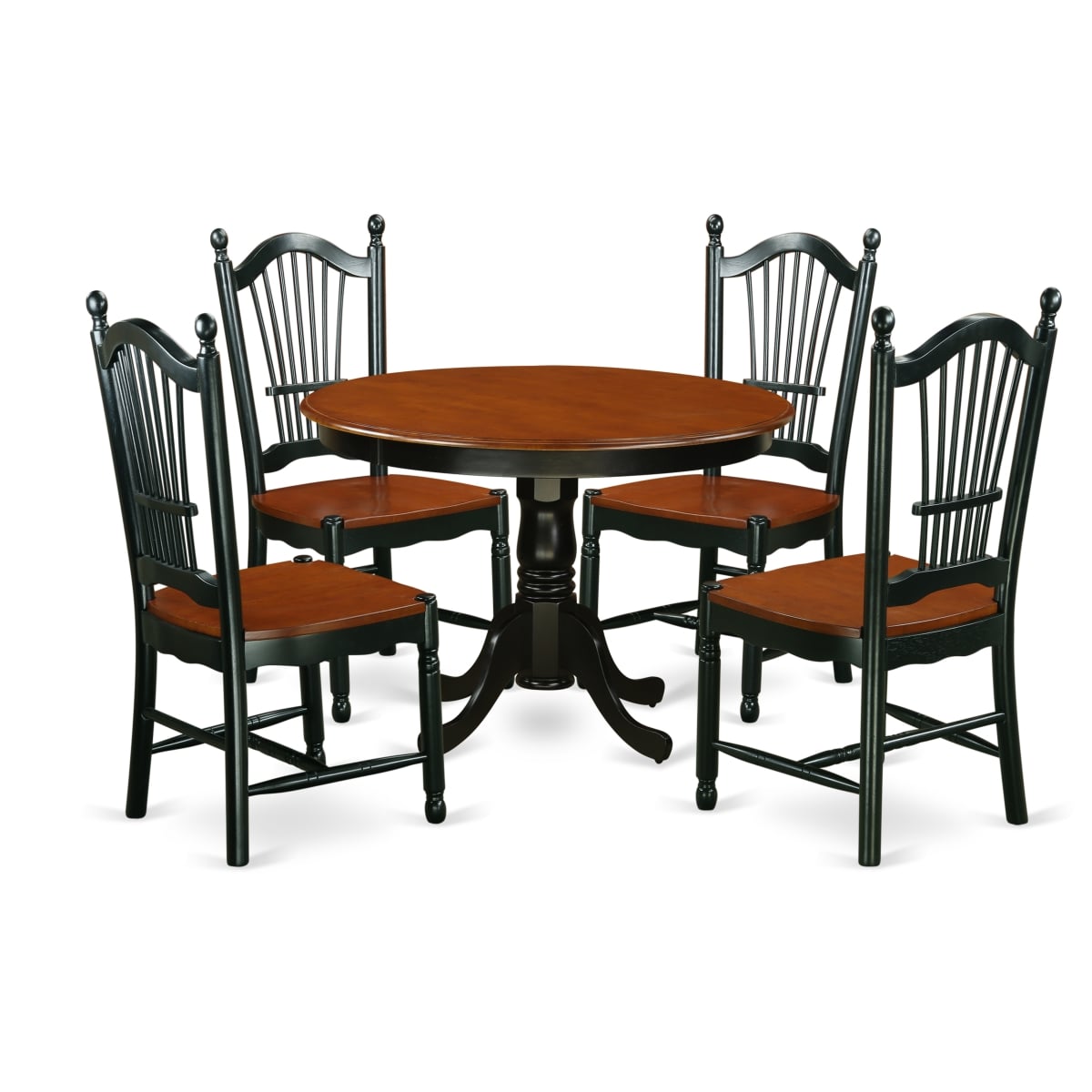 5 Piece Hartland Set - Black & Cherry