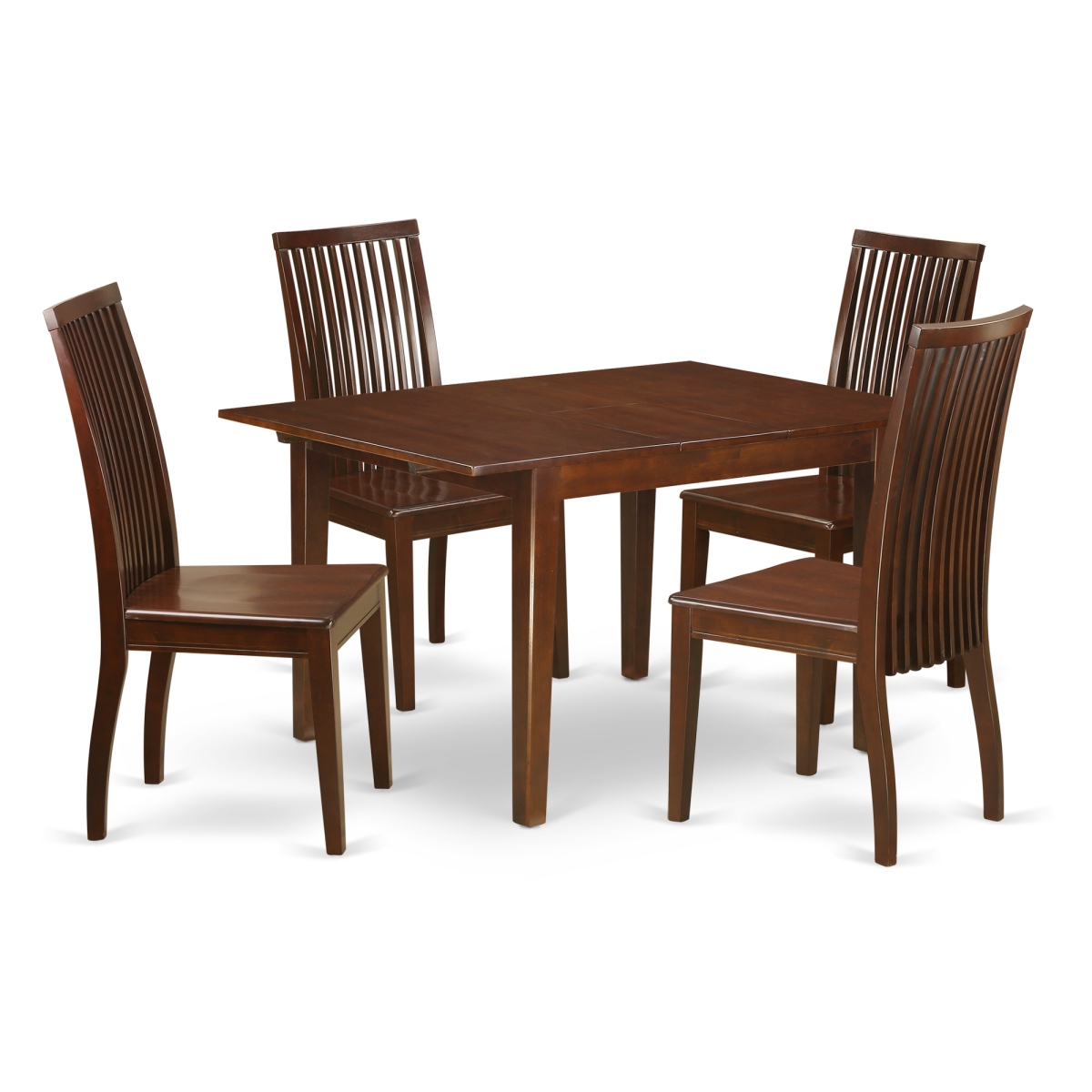 Picture of East West Furniture MLIP5-MAH-W 5 Piece Kitchen Nook Dining Set