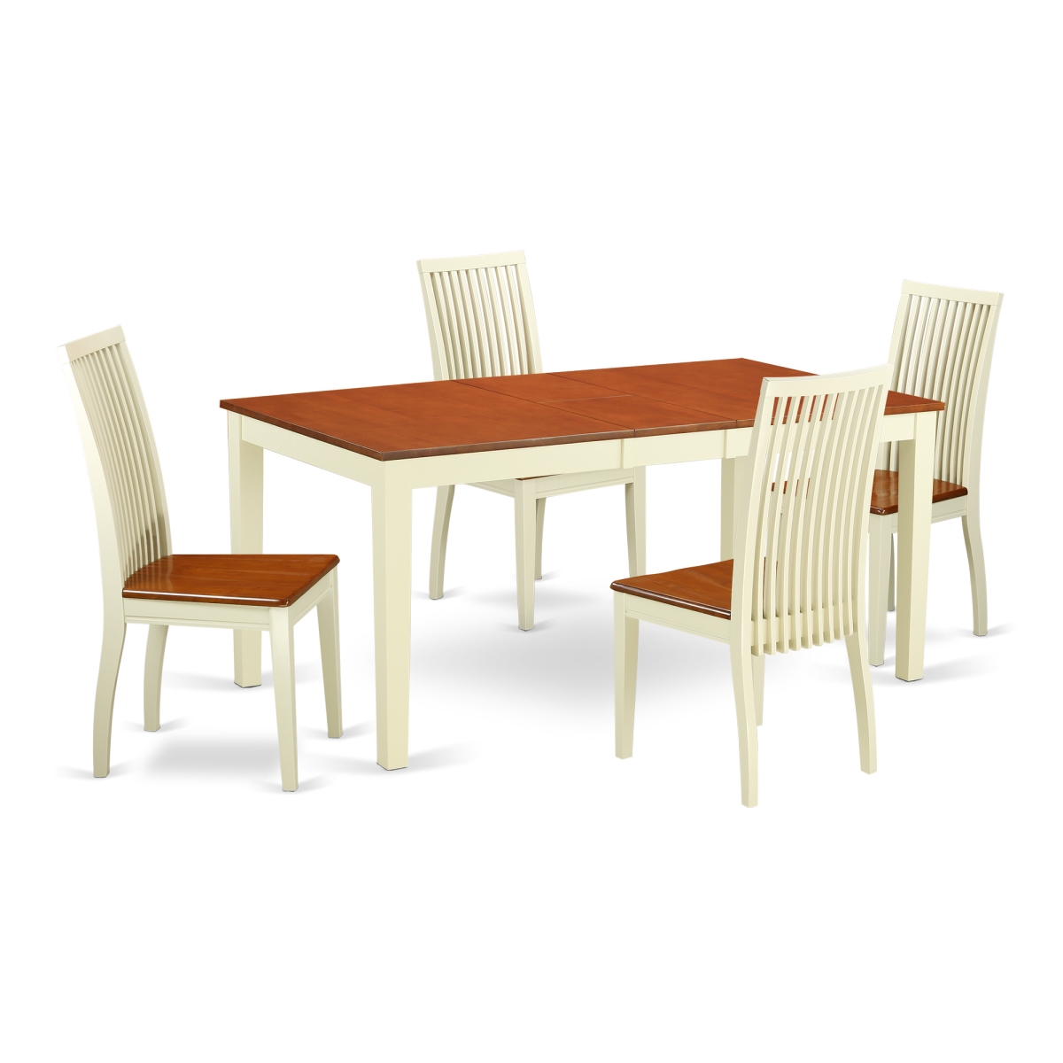 5 Piece Dinette Set, Buttermilk & Cherry