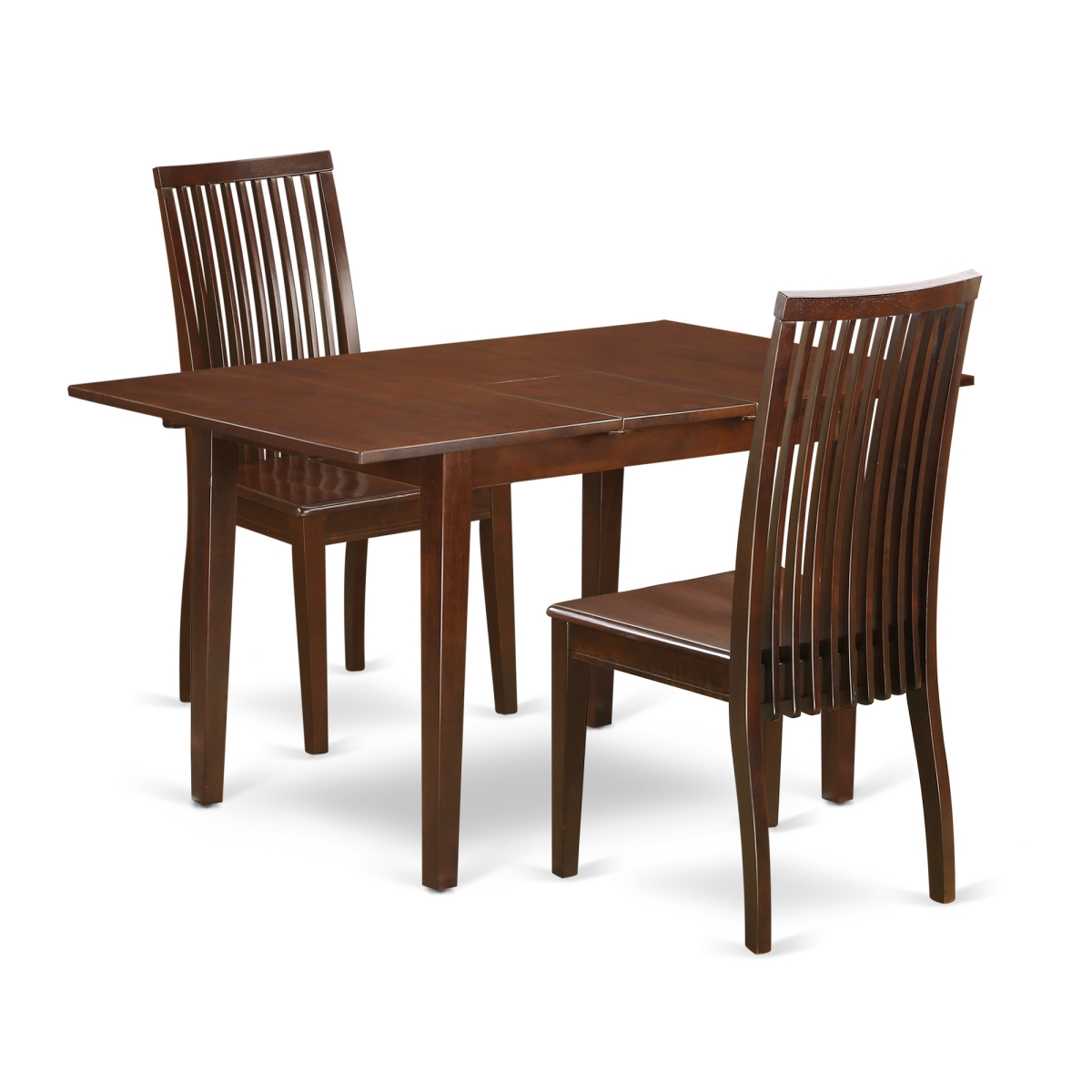 Picture of East West Furniture NOIP3-MAH-W 3 Piece Dinette Table Set&#44; Mahogany