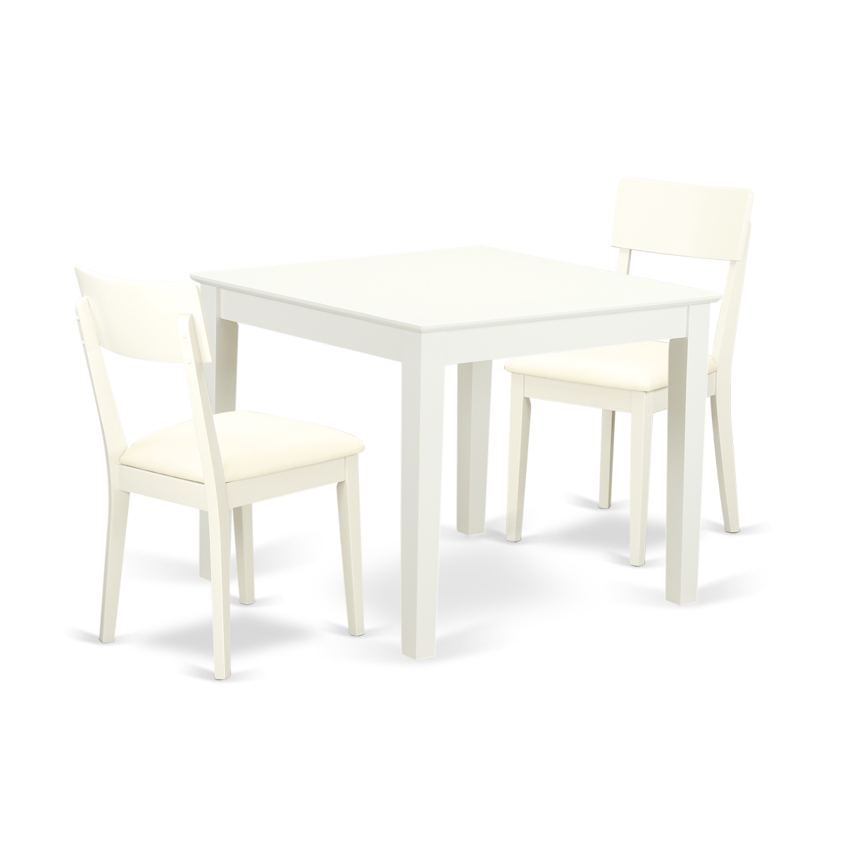 Picture of East West Furniture OXAD3-LWH-LC 3 Piece Dinette Table Set&#44; Linen White