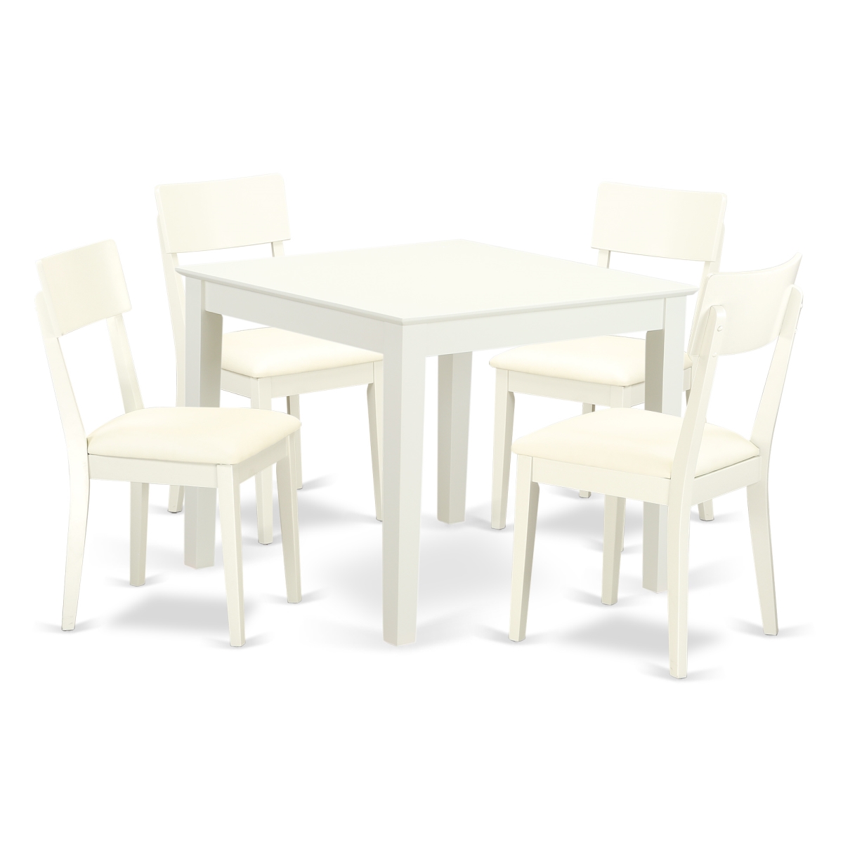 Picture of East West Furniture OXAD5-LWH-LC 5 Piece Dinette Table Set&#44; Linen White
