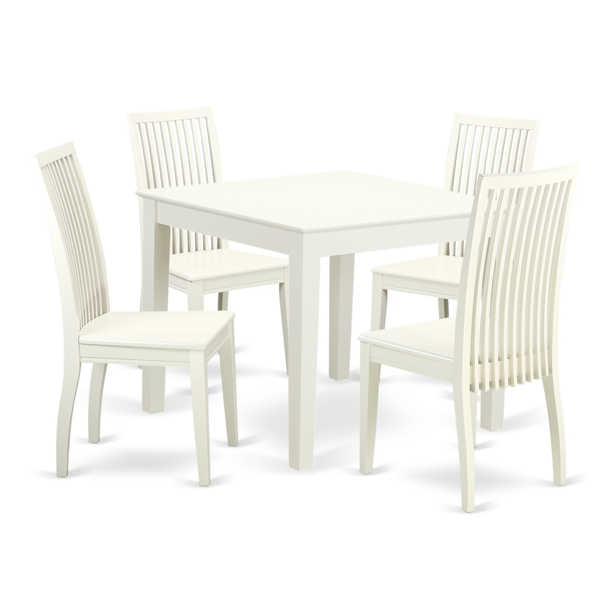 Picture of East West Furniture OXIP5-LWH-W 5 Piece Dinette Table Set&#44; Linen White