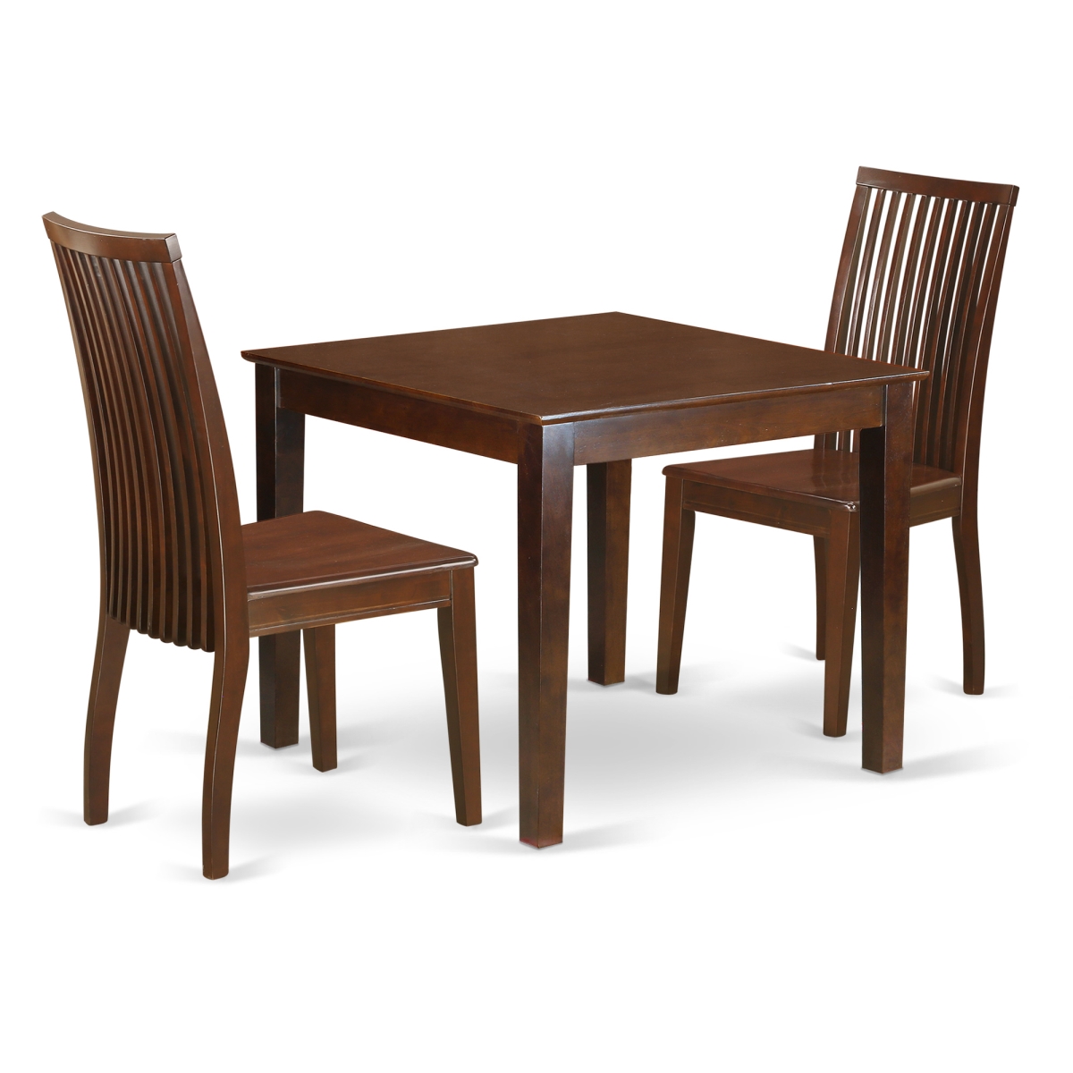 Picture of East West Furniture OXIP3-MAH-W 3 Piece Dinette Table Set&#44; Mahogany