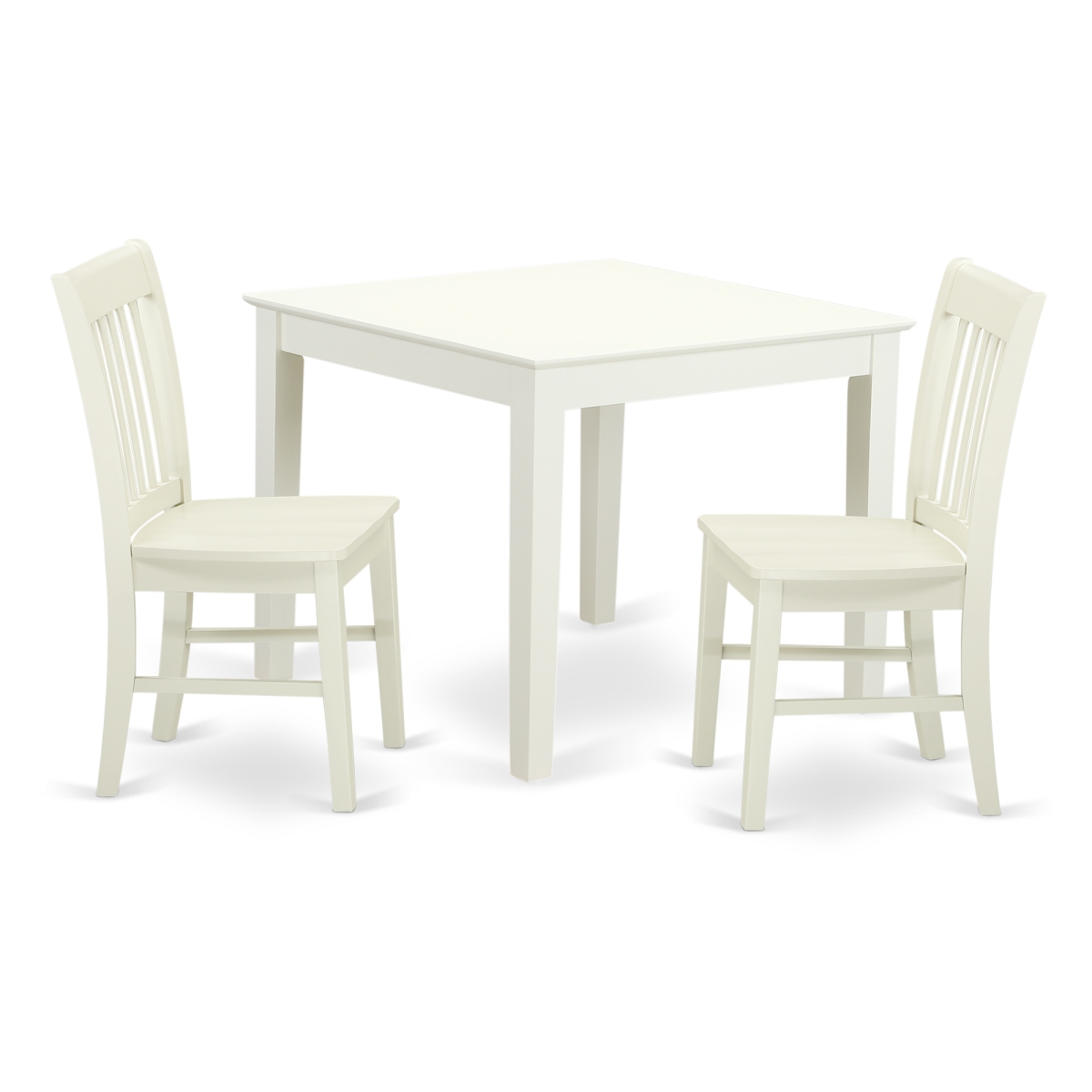 Picture of East West Furniture OXNO3-LWH-W 3 Piece Dinette Table Set&#44; Linen White