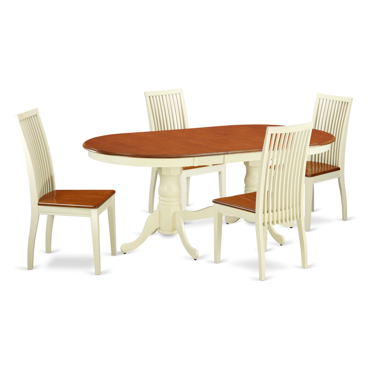 5 Piece Dining Room Set, Buttermilk & Cherry