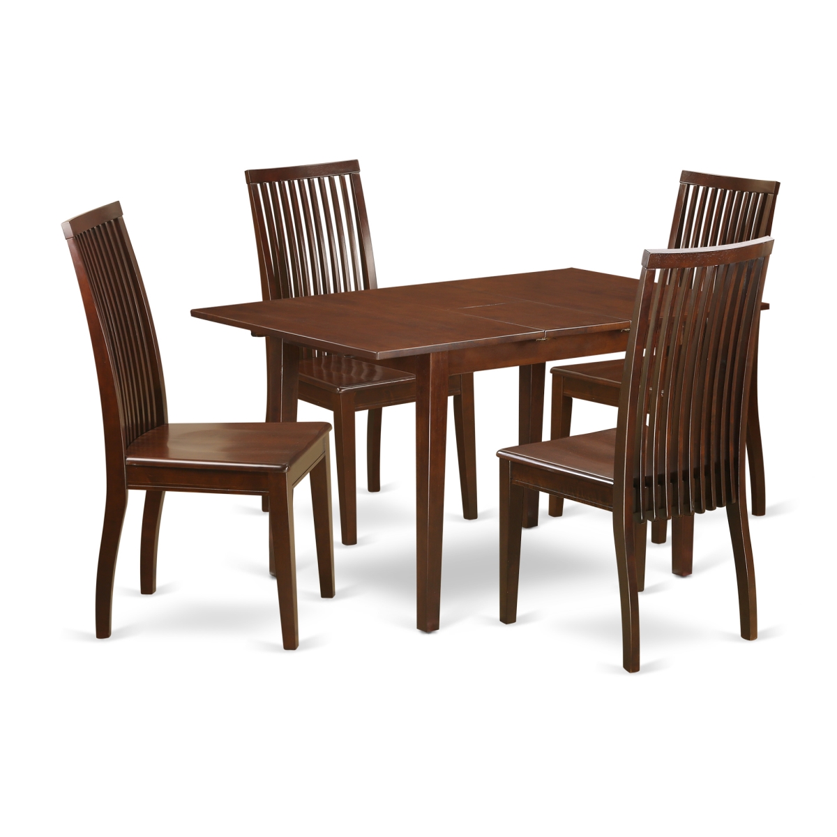 Picture of East West Furniture PSIP5-MAH-W 12 in. 5 Piece Rectangular Dining Table Set&#44; Mahogany