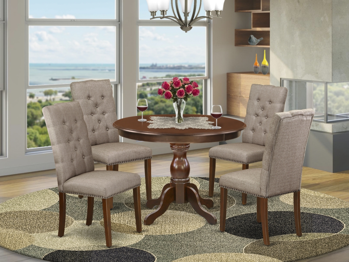 5 Piece Hartland Dining Table Set - Mahogany