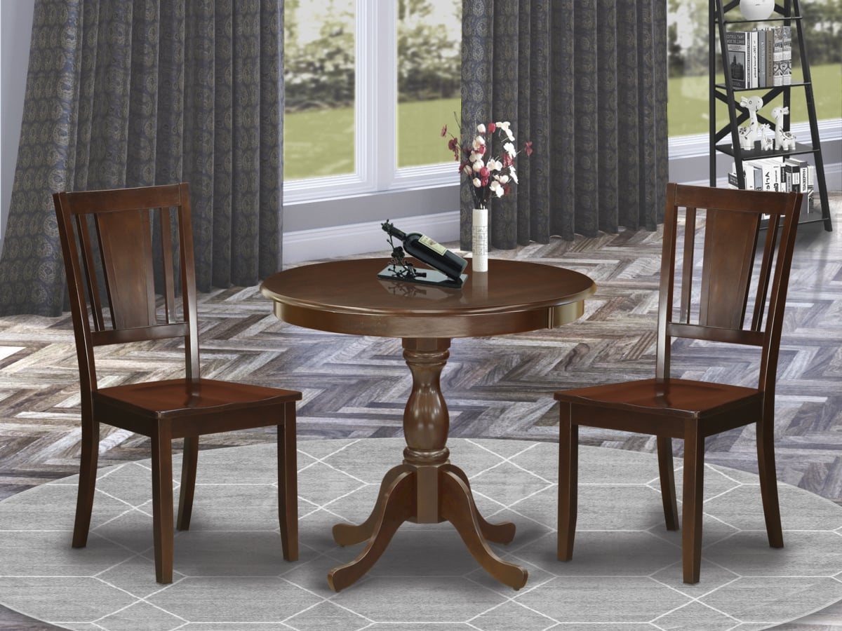 3 Piece Antique Dinette Set - Mahogany