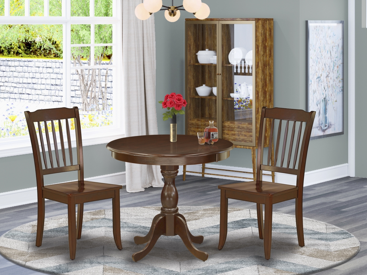 3 Piece Antique Dinette Set - Mahogany