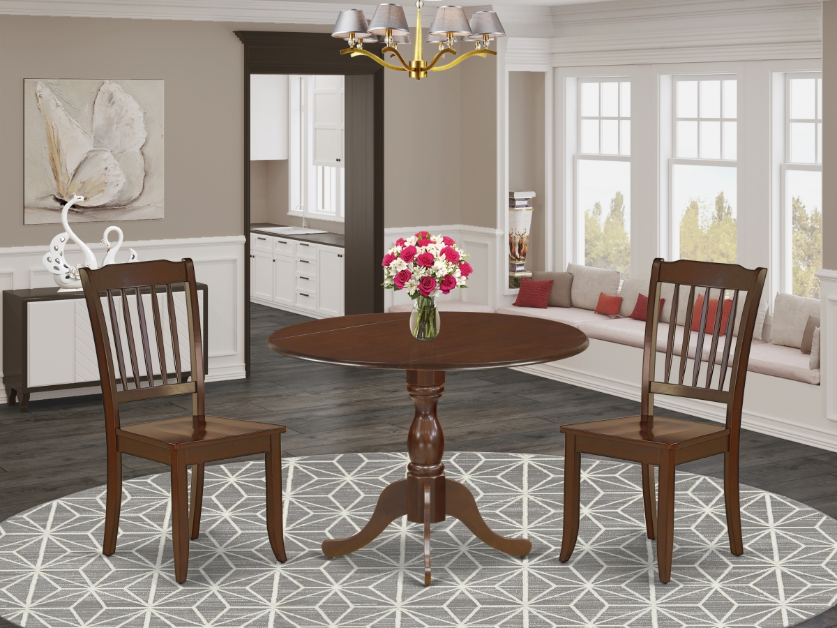 3 Piece Dublin Dining Table Set - Mahogany