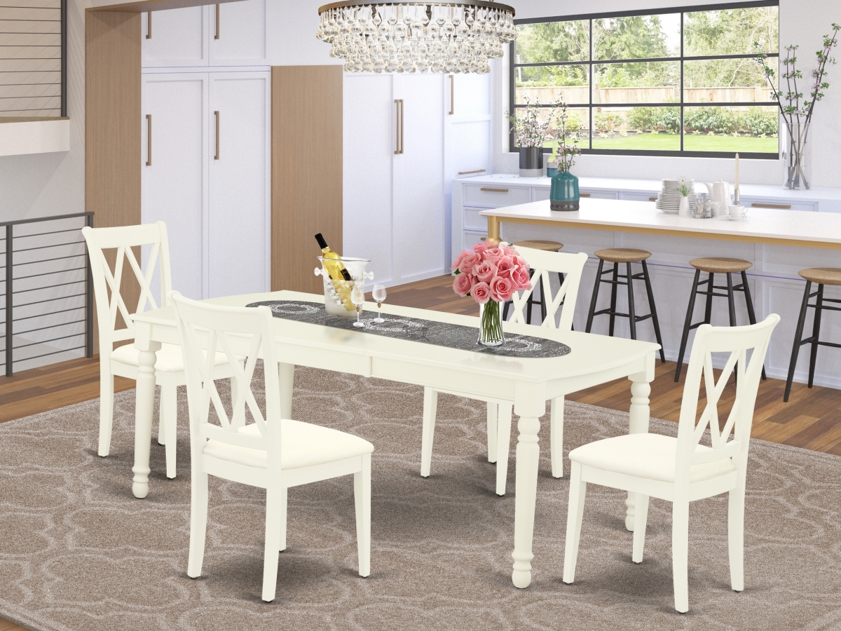 5 Piece Dover Dining Set - Linen White