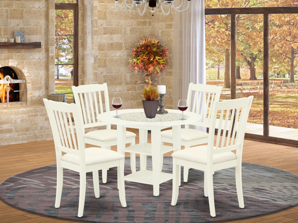 5 Piece Sudbury Dining Set - Linen White
