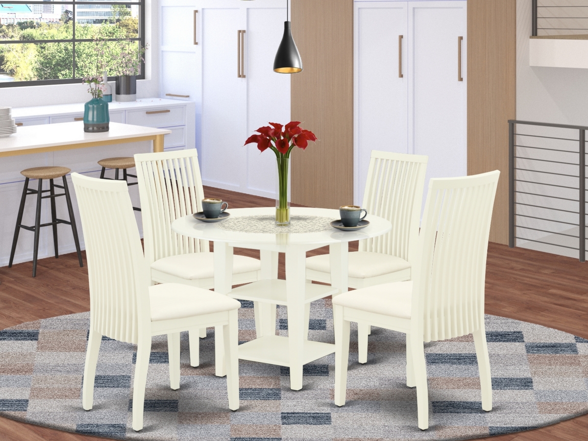 5 Piece Sudbury Dining Set - Linen White