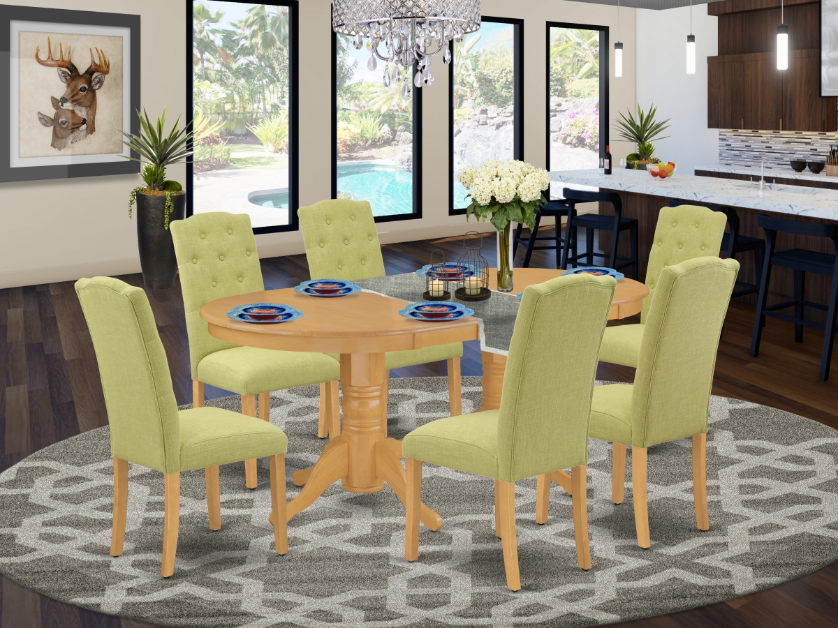 7 Piece Vancouver Dinette Set - Oak & Dark Coffee