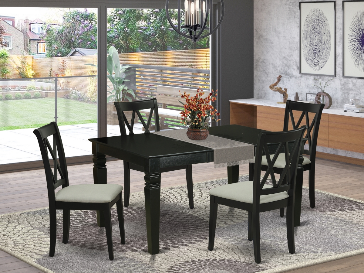 WECL5-BLK-C 5 Piece Weston Dining Set - Black