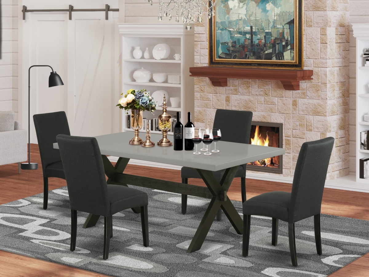 5 Piece X-Style Dinette Set - Black