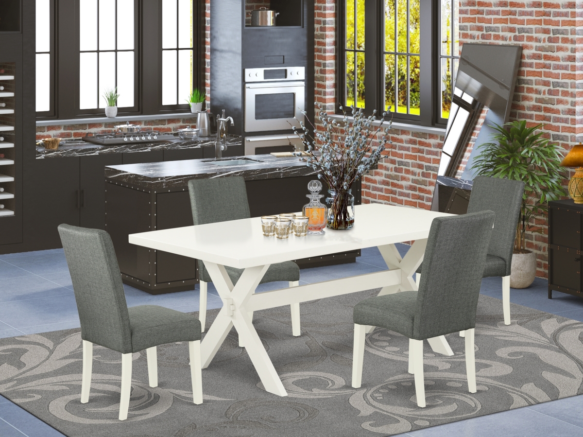 X027DR207-5 5 Piece X-Style Dinette Set - Gray