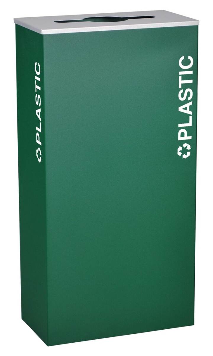 Picture of Ex-Cell Kaiser RC-KD17-PL EGX Rectangular Plastic 17 GallonRecycling Receptacle&#44; Emerald Texture