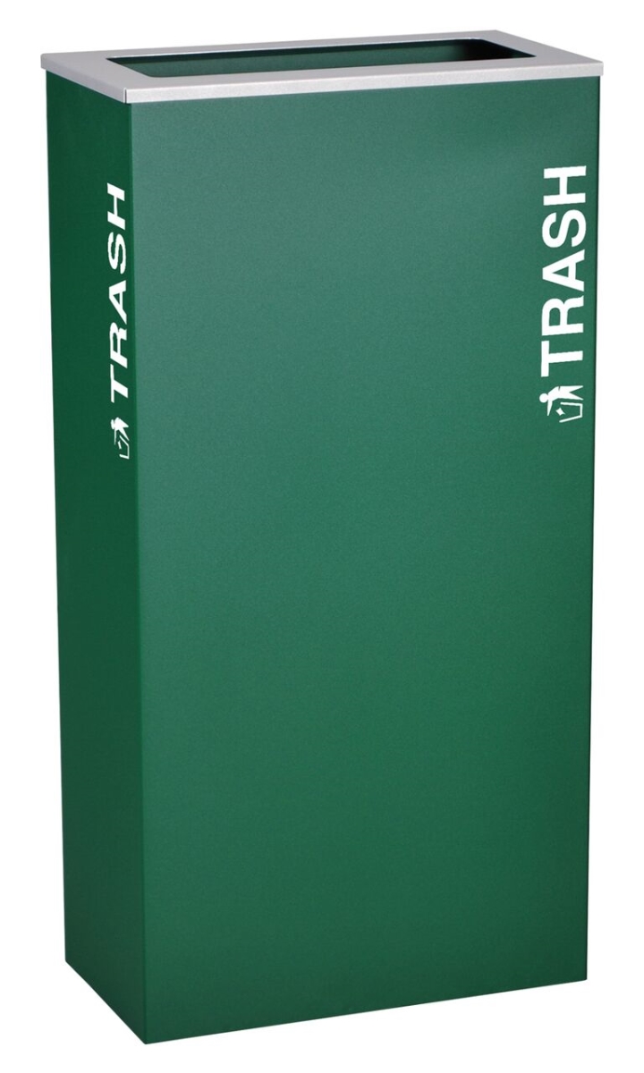 Picture of Ex-Cell Kaiser RC-KD17-T EGX Rectangular Trash 17 GallonRecycling Receptacle&#44; Emerald Texture
