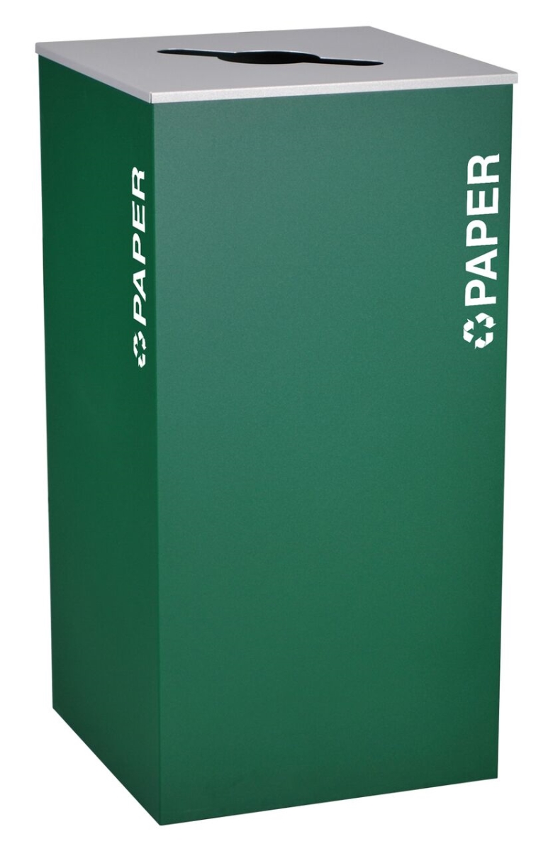 Picture of Ex-Cell Kaiser RC-KD36-P EGX 36 Gallon Square Paper Recycling Receptacle&#44; Emerald Texture