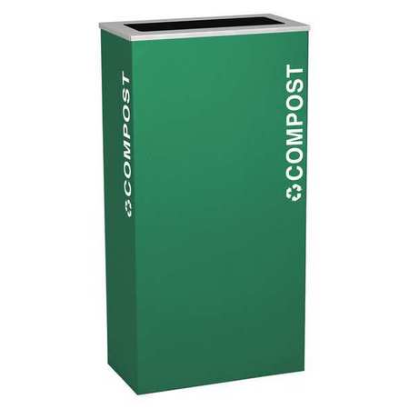 Picture of Ex-Cell Kaiser RC-KD17-CMPST EGX 17 Gallon Rectangular Recycling Receptacle&#44; Emerald