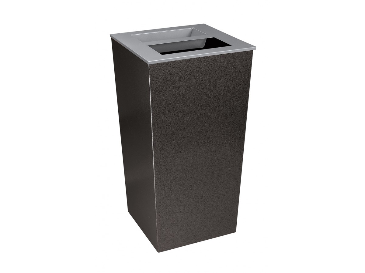 Picture of Ex-Cell Kaiser RC-MTR-34 A-T HCCL 34 gal Metro Hammered Charcoal Trash Receptacle with Ash Cup