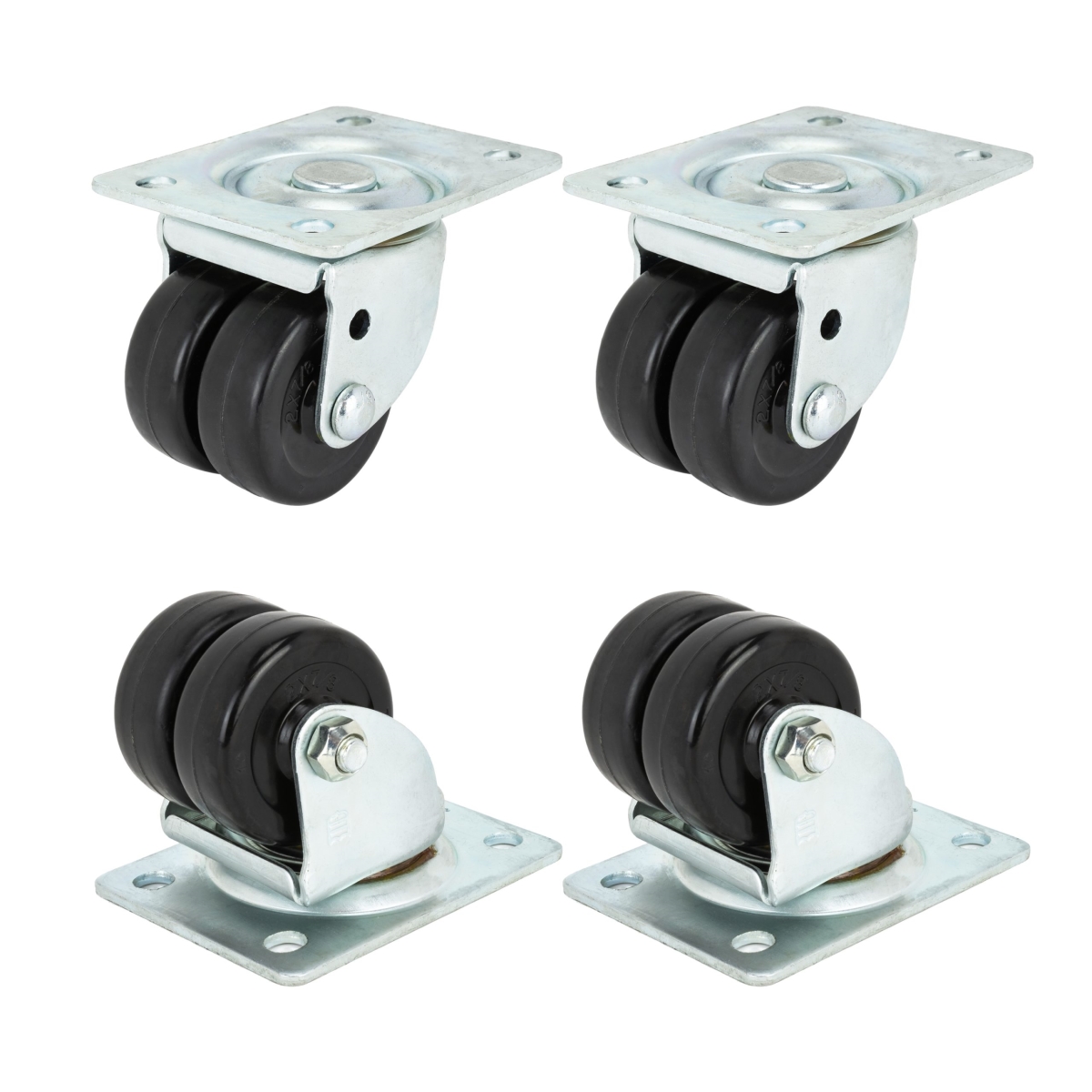 Picture of Ex-Cell Kaiser RC-IND CASTERS 2 in. Soft Rubber Swivel Casters for Coliseum Station, Black - Set of 4