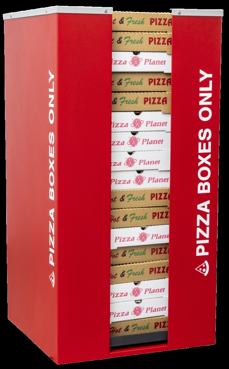 RC-KDPZ RBX Square Pizza Box Recycler, Steel, 36-Gallon, Ruby Texture (RBX)
