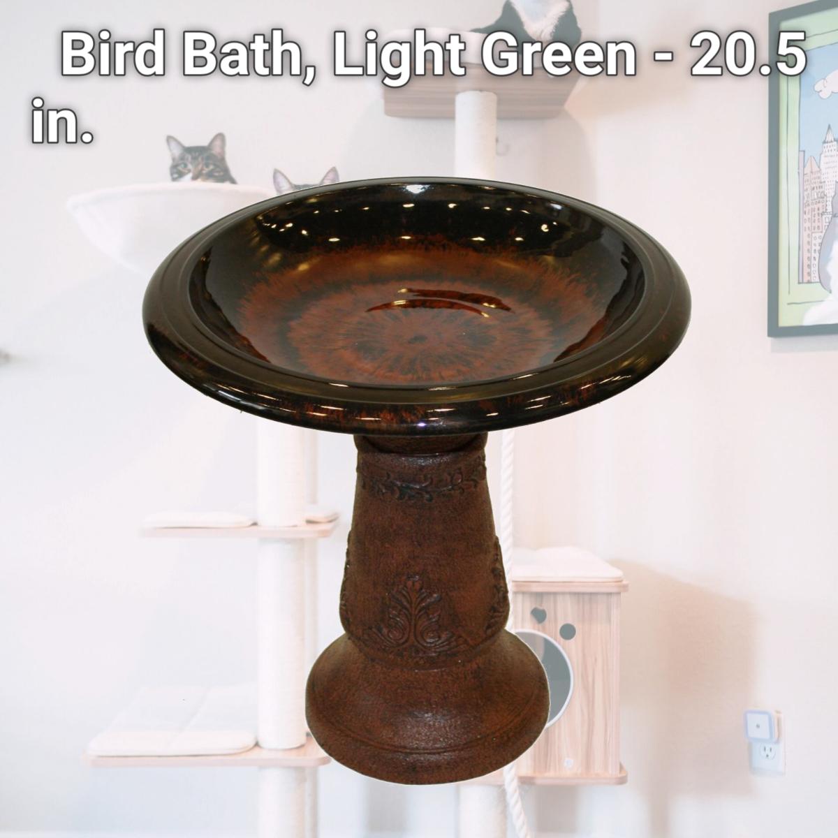 Picture of Exaco FM-2470G Bird Bath, Light Green - 20.5 in.
