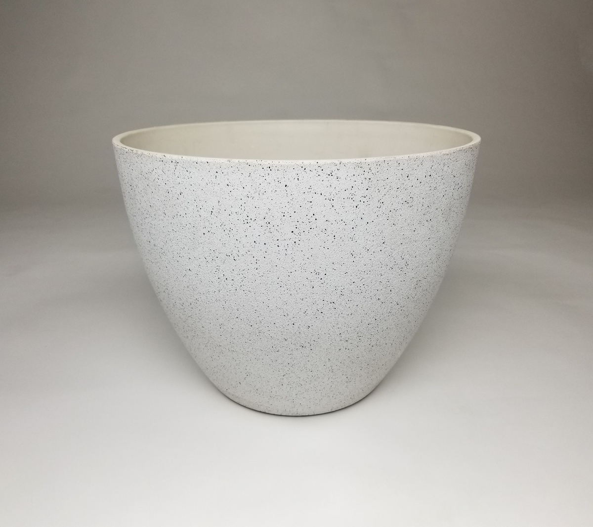 Fiber Clay Planter, Spackled White - Medium & Large