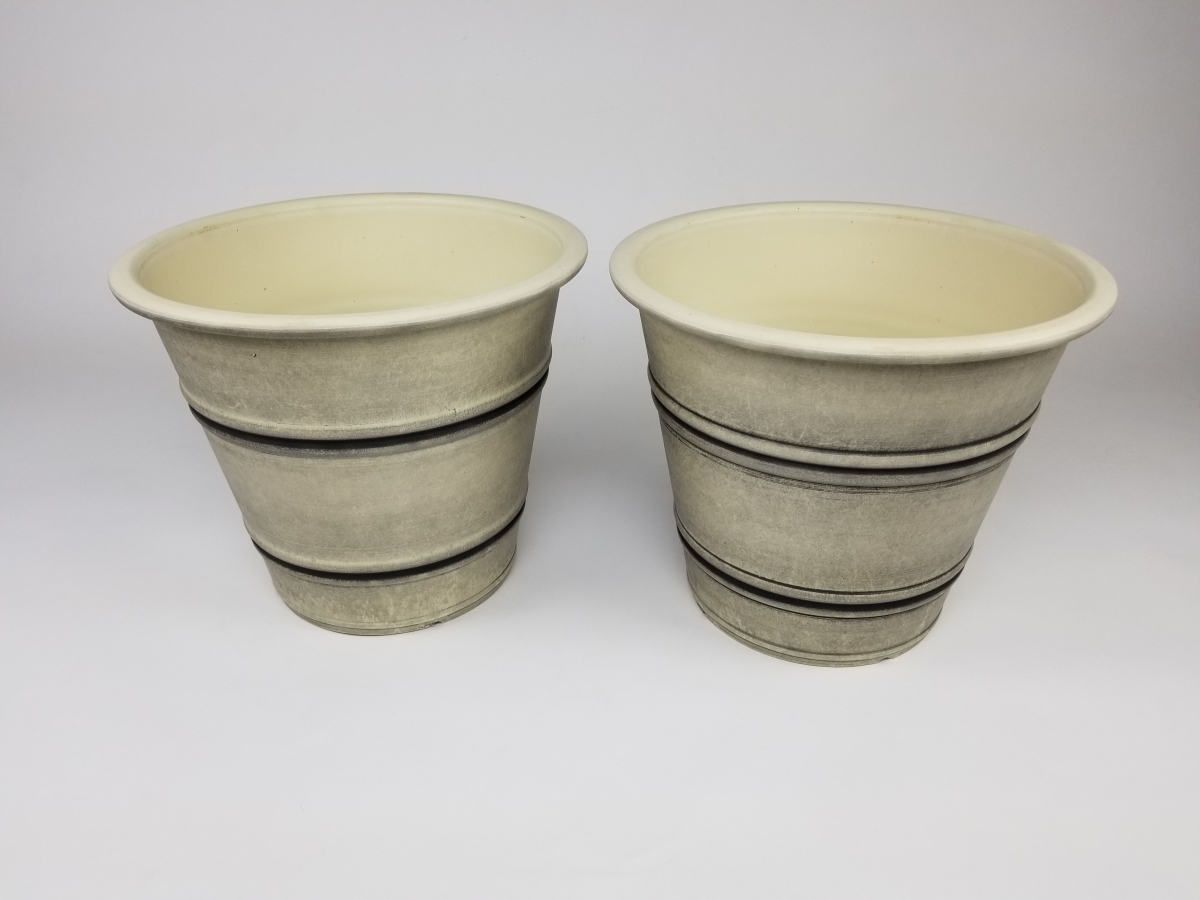 Round Planter, Sandstone - Medium - Set of 2