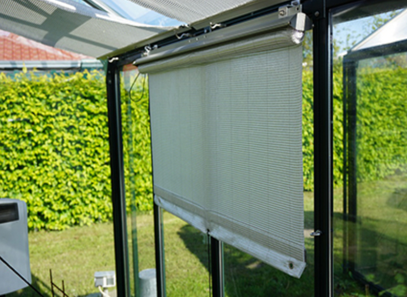 HOK RS Side 47 47.25 in. Universal Side Wall Retractable Shade Curtain, White & Silver