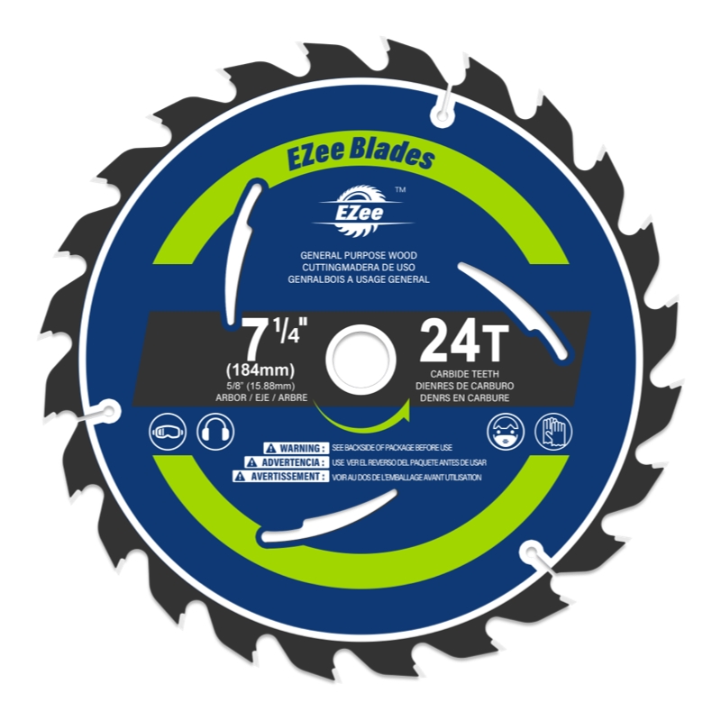 CS7-24TF EZee 7-1/4 inch 24 Tooth Carbide Tipped Circular Saw Blades (1pack) -  EZee Blades