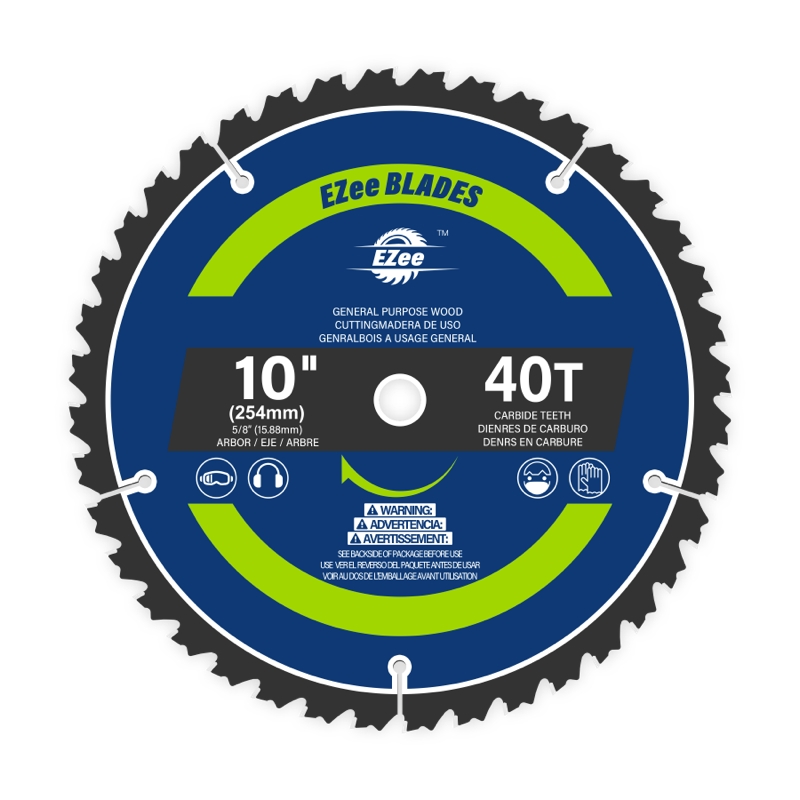 CS10-40TF EZee 10 inch 40 Tooth Carbide Tipped Circular Saw Blades (1pack) -  EZee Blades