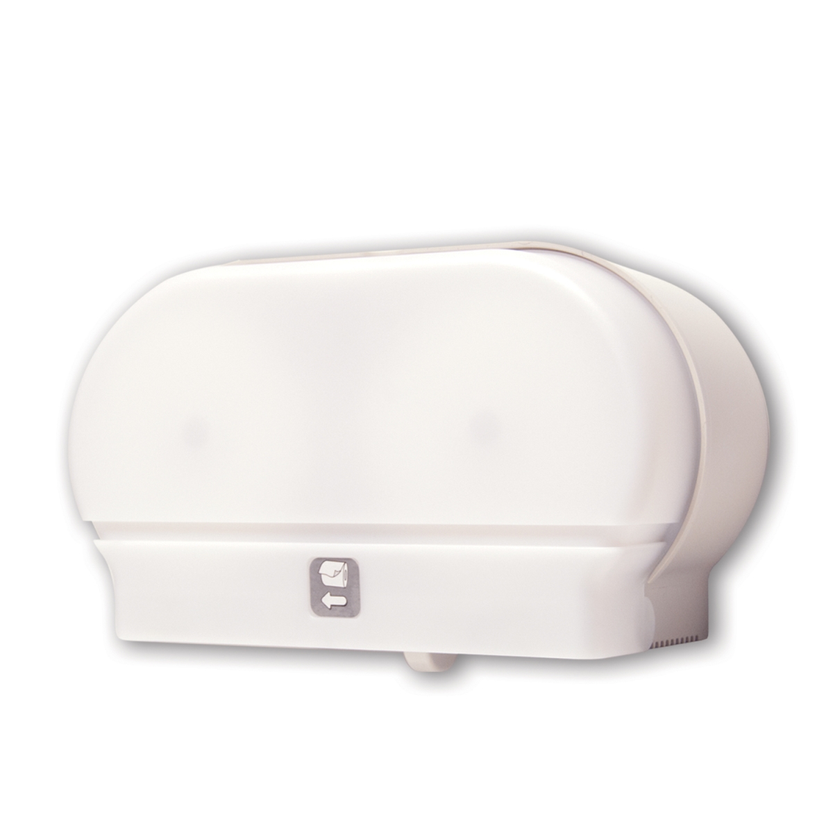 RD0321-03 Mini-Twin Standard Tissue Dispenser, White Translucent