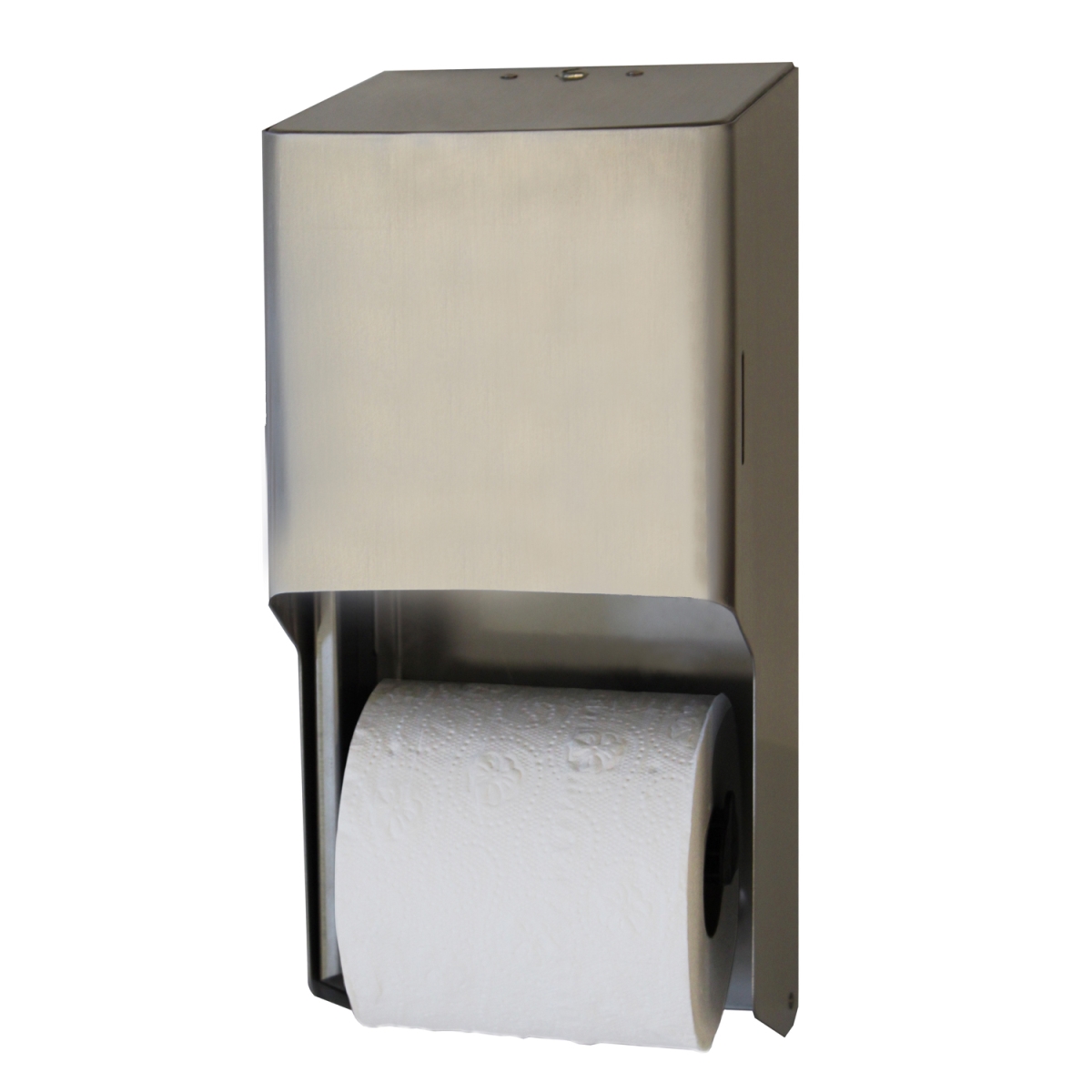 Standard Two Roll Tissue Dispenser, Stainless Steel