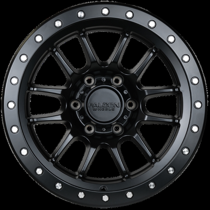 T7-7983-0-MBK 17 x 9 in. T7 Series Cast Aluminum Wheel, Full Matte Black