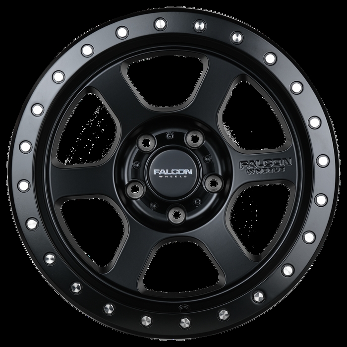 T1-2973-0-MBK 20 x 9 in. T1 Series Cast Aluminum Wheel, Full Matte Black