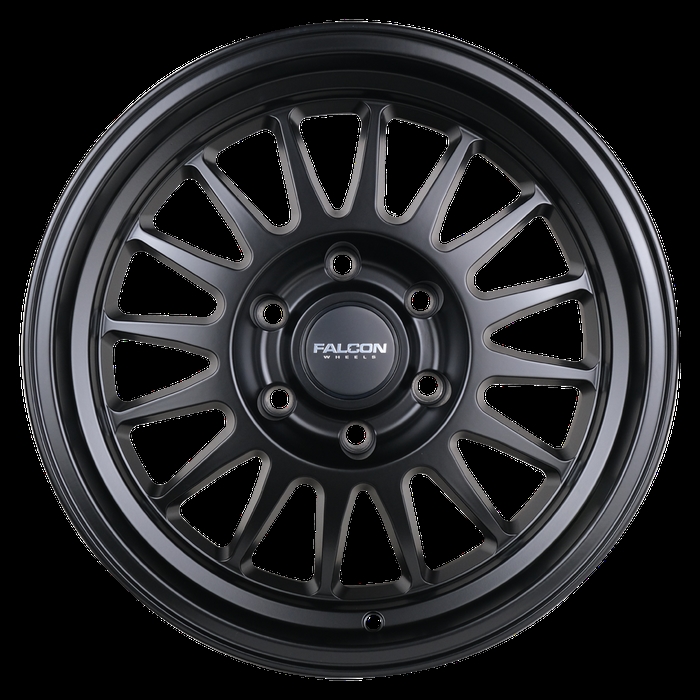 TX2-7983-12-MBK 17 x 9 in. TX2 Stratos Series Cast Aluminum Wheel, Full Matte Black