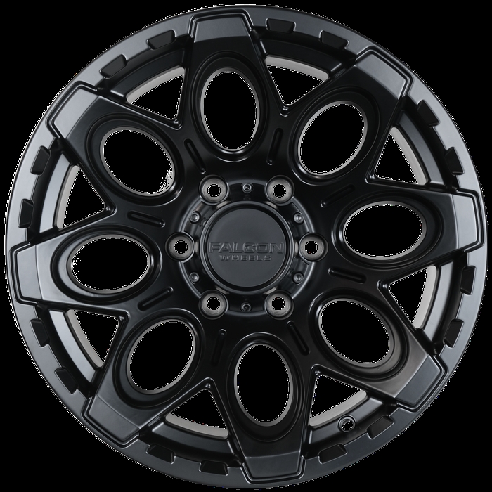 T6-7983-12-MBK 17 x 9 in. T6 Diablo Series Cast Aluminum Wheel, Full Matte Black