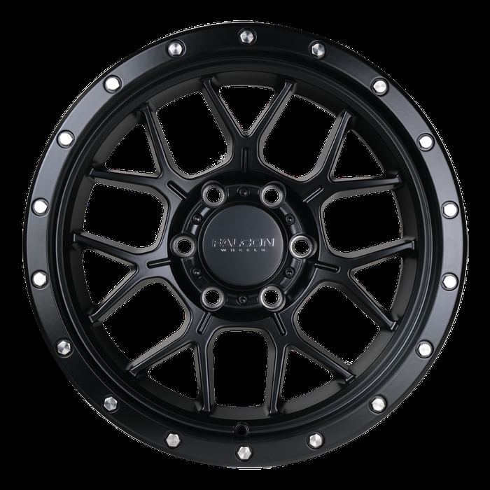 TX-7983-12-MBK 17 x 9 in. TX Titan Series Cast Aluminum Wheel, Full Matte Black
